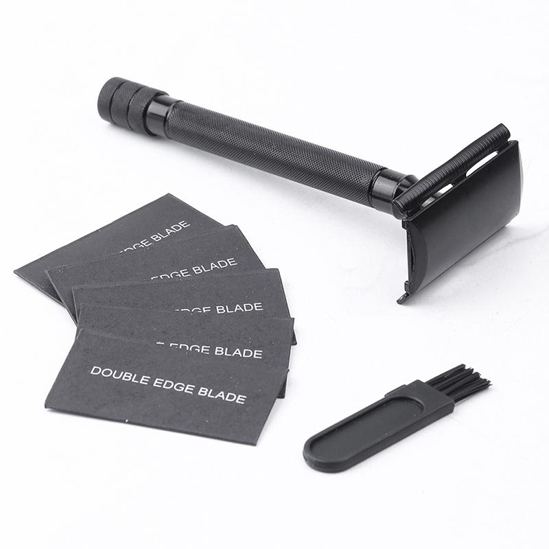 Classic Mens Shaving Adjustable Safety Shaving Razor With Small Brush & Blade