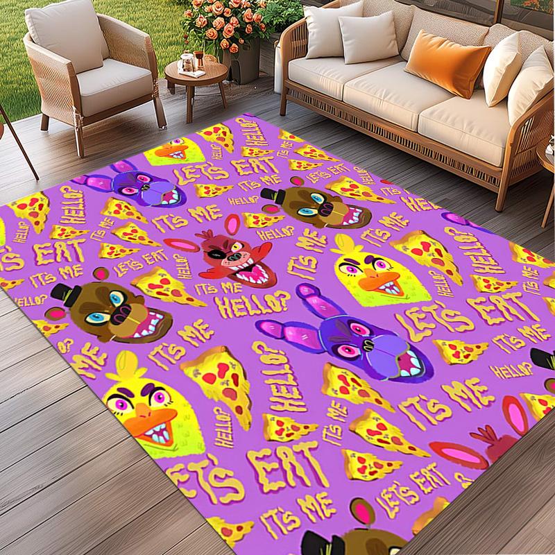 Five Nights at Freddy's Print Rug, Washable Floor Carpet, For Entryway Dorm Laundry Room Office Study, Home Decor Birthday Christmas Gift