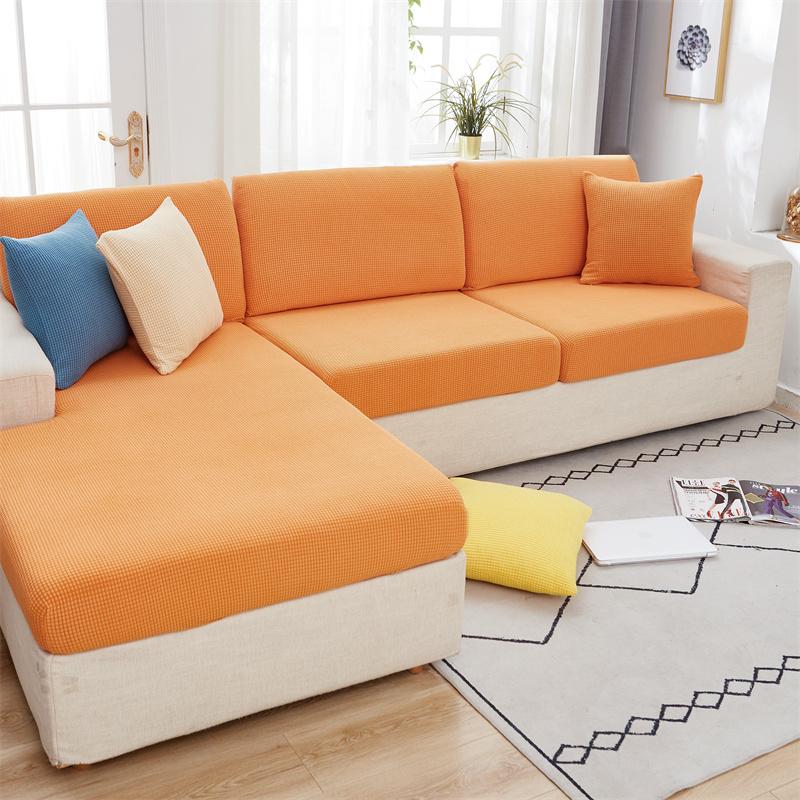 Жаккардовый чехол для подушки на сиденье дивана, чехол на стул, эластичный моющийся съемный чехол для сиденья, флисовая защита для дивана