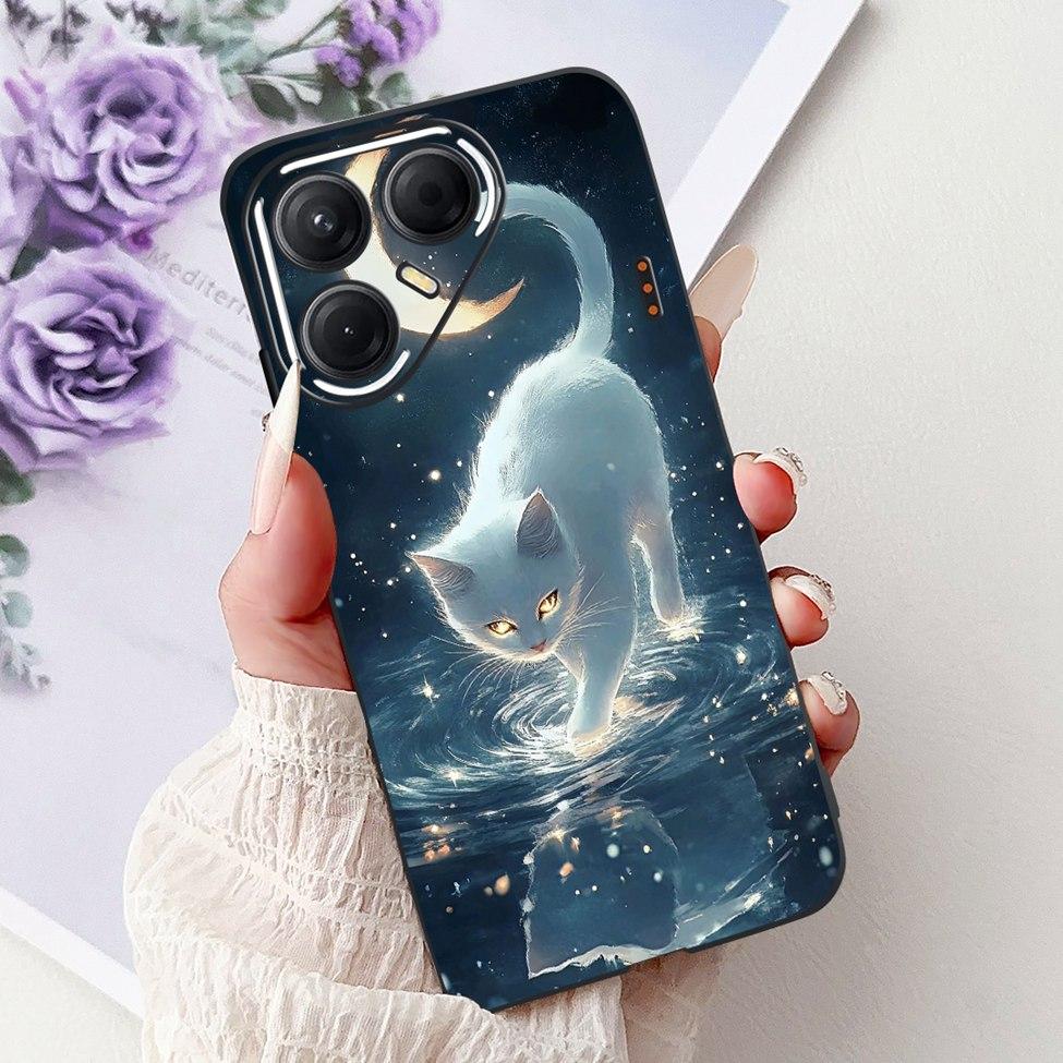 For Tecno Pova 7 5G Cover Case LJ7 Luxury Butterfly Love Fashion Flowers Cool Lion Painted Phone Case For Techno Pova7 5G Bumper