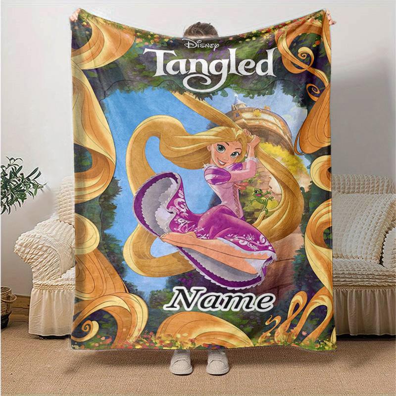Custom 1pc Princesses Gather Around Castle Blanket, Soft And Comfortable Blanket, Casual Warm, Camping Travel Blanket, Birthday Gift Q910207