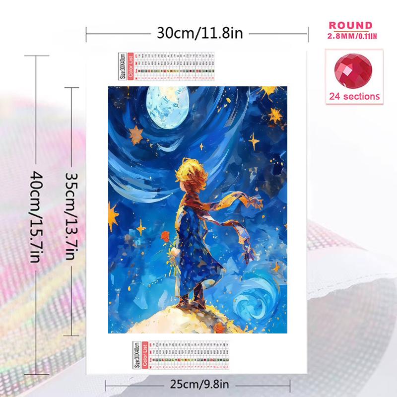 The Little Prince2 100% Round Full Drill 5D DIY Diamond Painting Embroidery Cross Stitch Rhinestone Décor