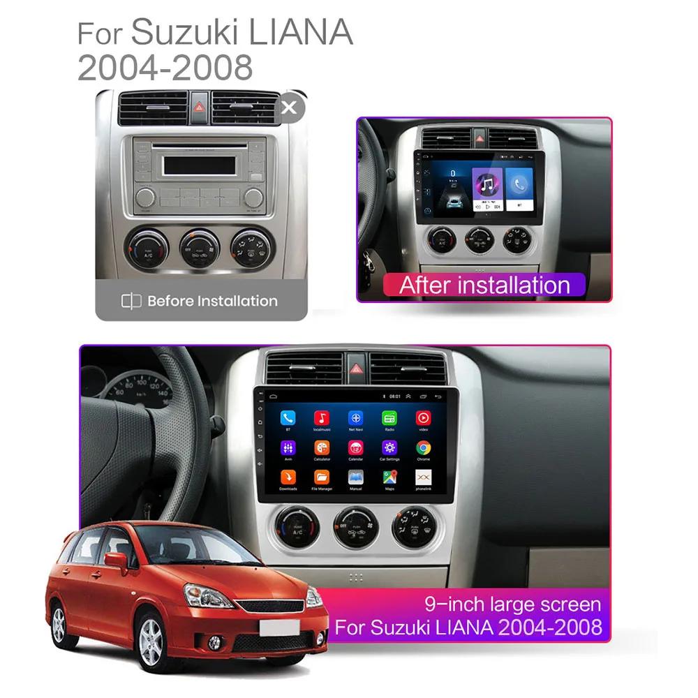 Автомобильное радио для Suzuki Liana 2004-2013, Android-радио, стерео, автомобильный мультимедийный плеер, GPS-навигация, CarPlay, головное устройство без 2din