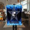1Pc Cowboys Football Print Flannel Blanket, High quality Comfortable for All Seasons, Home Decor, Warmth and Comfort, Perfect for Gifts