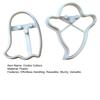 2Pcs Halloween Ghost Cookie Cutters Food-Grade Easy To Use for Biscuits Soft Candies Cake Decoration Happy Halloween Fun Gifts