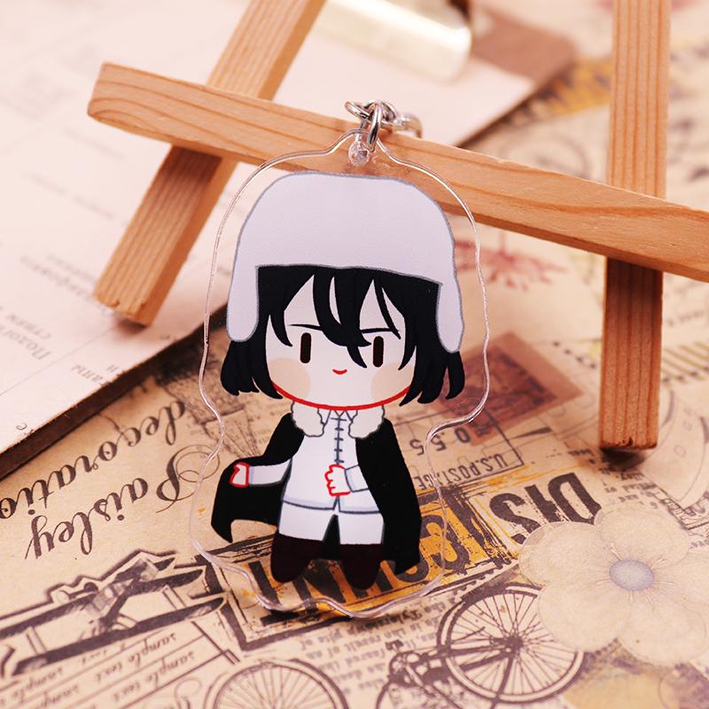 Брелок Bungo Stray Dogs Игрушки Версия Q Накадзима Ацуси Йосано Акико Куникида Доппо Мори Огай Пластиковый Брелок Подарок Игрушка