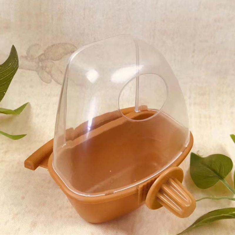 Parakeet Food Dispenser No Mess Plastic Parrot Feeder with Perch Cage Accessories for Small Bird Cockatiel Finch