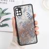 Матовый чехол с цветами для Samsung A05 Funda Galaxy A55 5G A54 A53 A52 A35 A34 A33 A14 A13 A12 A22 A23 A32 A51 A72 A73 M31 Твердый чехол