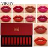 VIBELY Red Lips, Honey, Red Matte Fog Surface, Long -lasting Waterproof Lipstick, Ten -color Gift Box Set