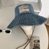 Big Brimmed Denim Bucket Hat Sunscreen Sunscreen Hat Fashion Jeans Fisherman Hat  Lady