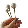 Long Hairpin Round Ball Hairpin Hair Bun Updo Metal Hairpin Small Simple Pearl Hairpin