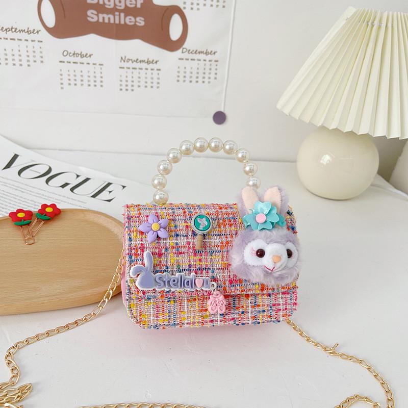 Stellalou Kids Melody Single Shoulder Crossbody Bag With Pearl Handle Girl For