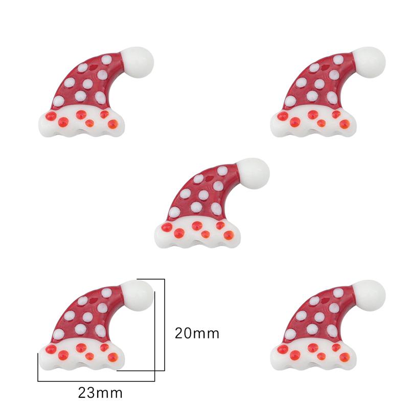 1шт ручная роспись глазурованные забавные мультяшные рождественские бусины-шармы для самостоятельного изготовления ювелирных изделий