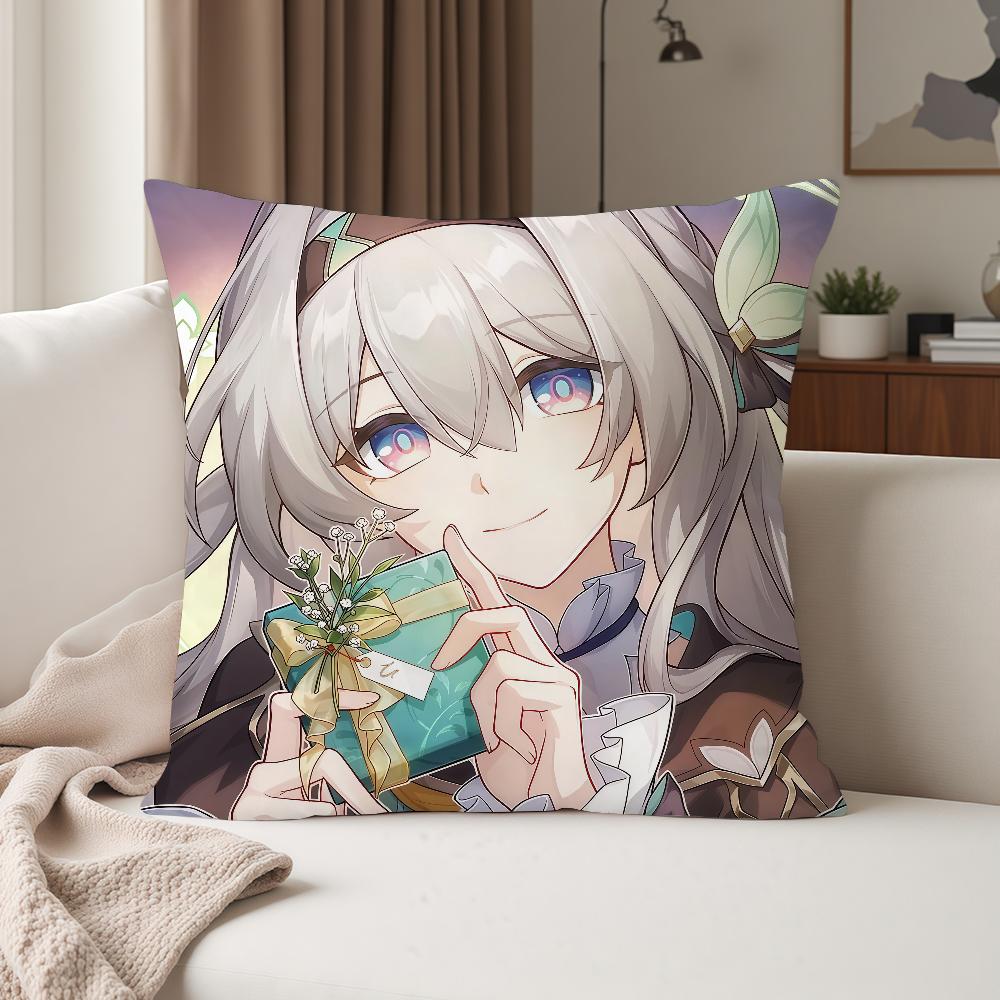 Игровой аксессуар Honkai Star Rail Наволочка с изображением Cyrene Firefly Подходит для спален, гостиных, автомобилей, домашнего декора