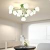 French Pastoral Cream Style Living Room Ceiling Light Modern and Minimalist Rose Bell Orchid