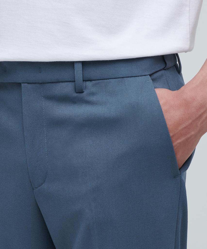MUSINSA STANDARD Lightweight Tapered Hidden Banding Crop Slacks [Dusty Blue]