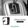 Real Soft Carbon Fiber Sticker For Porsche Cayenne 2003 2004 2005 2006 2007 2008 2009 2010 Gear Shift Panel Interior Accessories