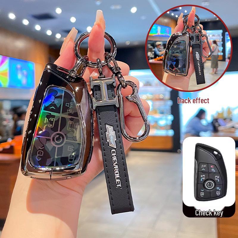 Премиальный чехол для ключа Chevrolet Equinox 2025 с металлической пряжкой - Аксессуары с полным покрытием