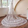 Double Layer Long Train Lace Sequin Veil Bride Wedding Dress - Super Fairy Vintage.