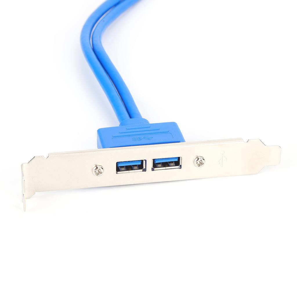 Двойной USB-кабель с перегородкой, материнская плата, 19-контактный разъем для двухпортового гнездового удлинителя, кронштейн задней панели