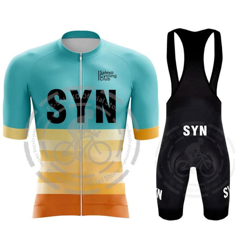 Mens Cycling Jersey Shorts Set Road Mountain Biking Breathable Quick-Dry Performance Wear