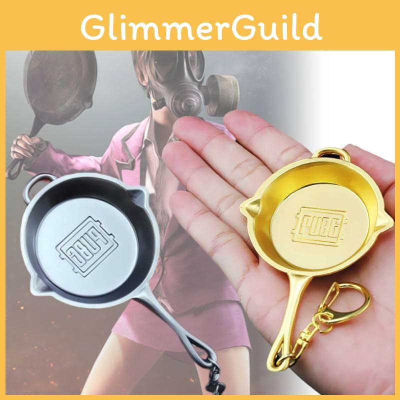 Премиальный брелок для ключей в виде сковороды PUBG из цинкового сплава, металлический сувенир для геймеров и коллекционеров