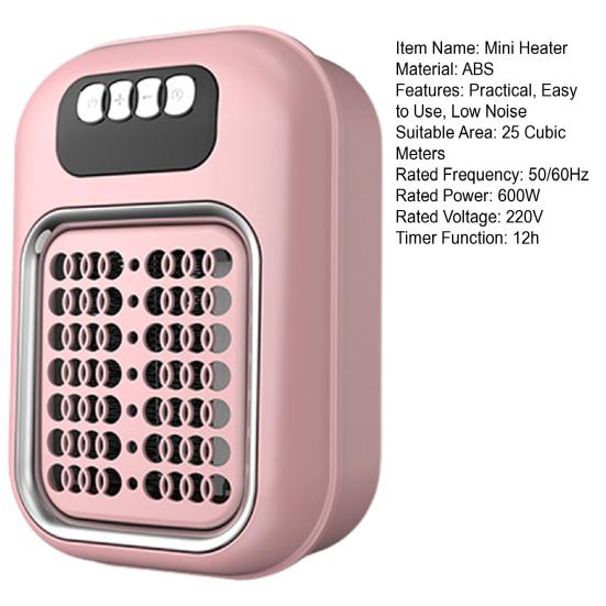 Мини-маленький бытовой обогреватель, электрический обогреватель с широким углом воздушного потока, быстрый нагрев, портативный настенный