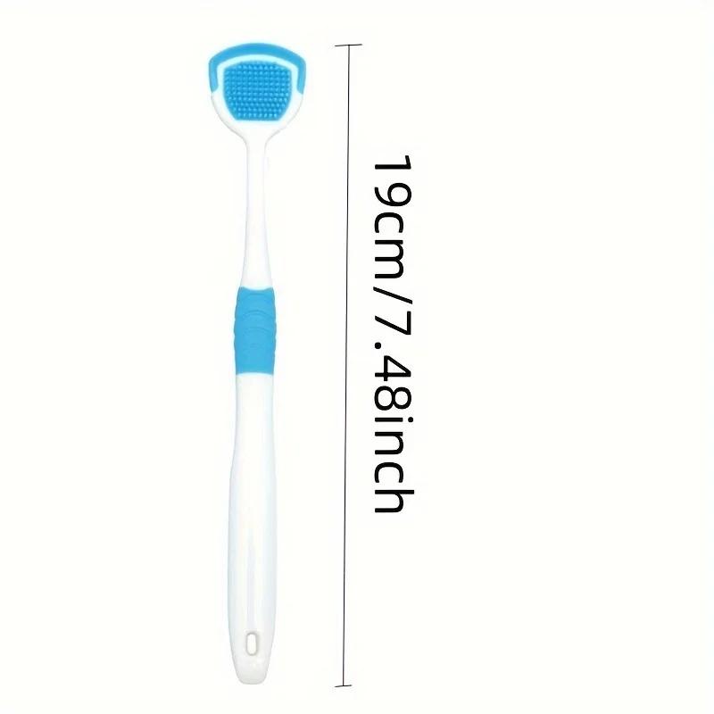 Soft Silicone Tongue Cleaners Adult Kids Reusable Silicone Tongue Scraper Brush Washable Tongue Fresh Breath Oral Hygiene Tool