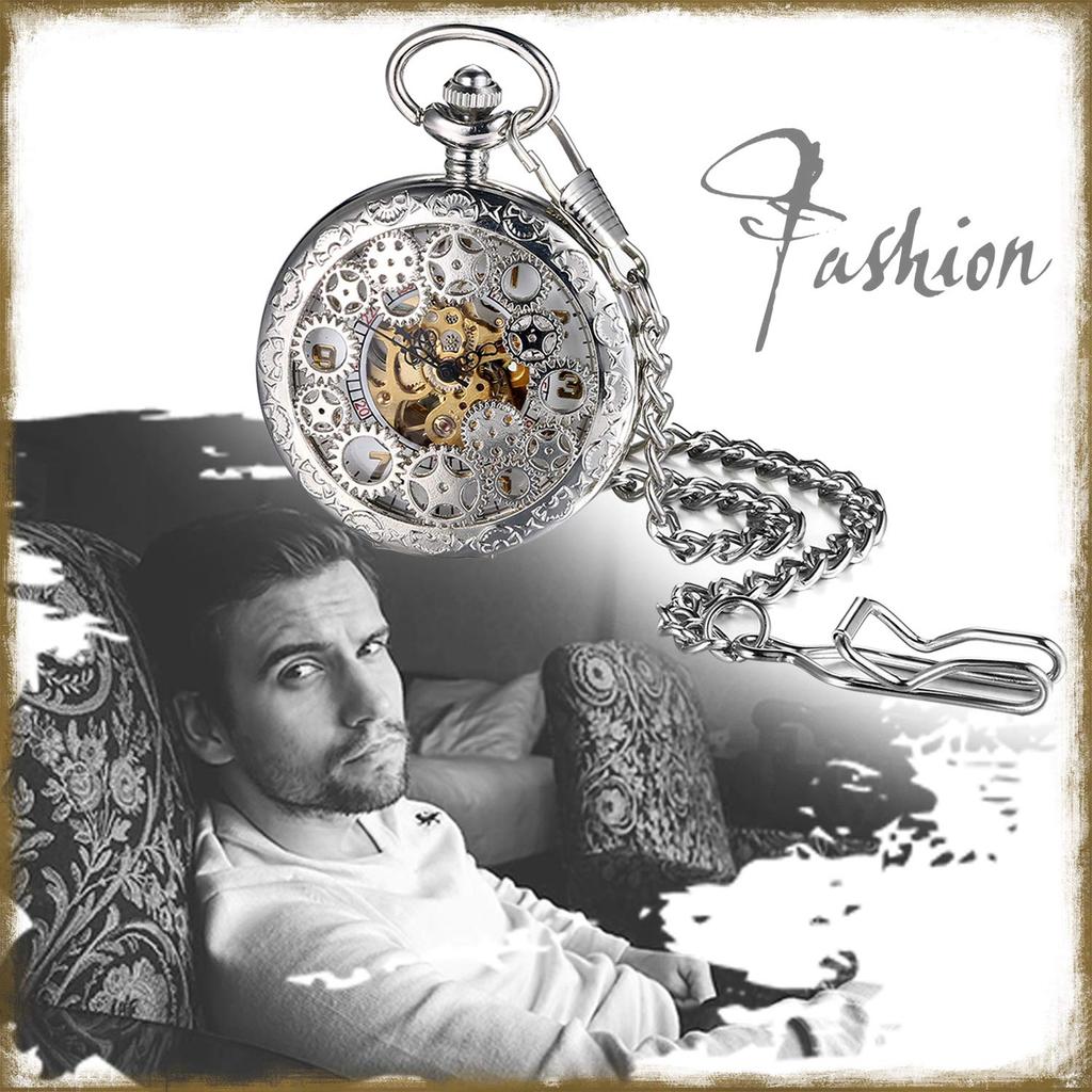 JEWELRYWE карманные часы с автоматическим заводом механические скелетонированные аналоговые часы-подвеска карманные часы водонепроницаемые в старинном стиле дракон феникс китайский стиль