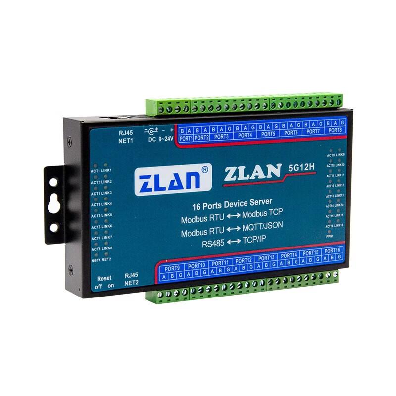 ZLAN16 16-Channel RS485 to Ethernet Modbus/MQTT Gateway