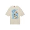HTG Collaboration Series SS22 Printed Embroidered Cotton T-Shirt Men Tops Light-Ivory DJ7978-110