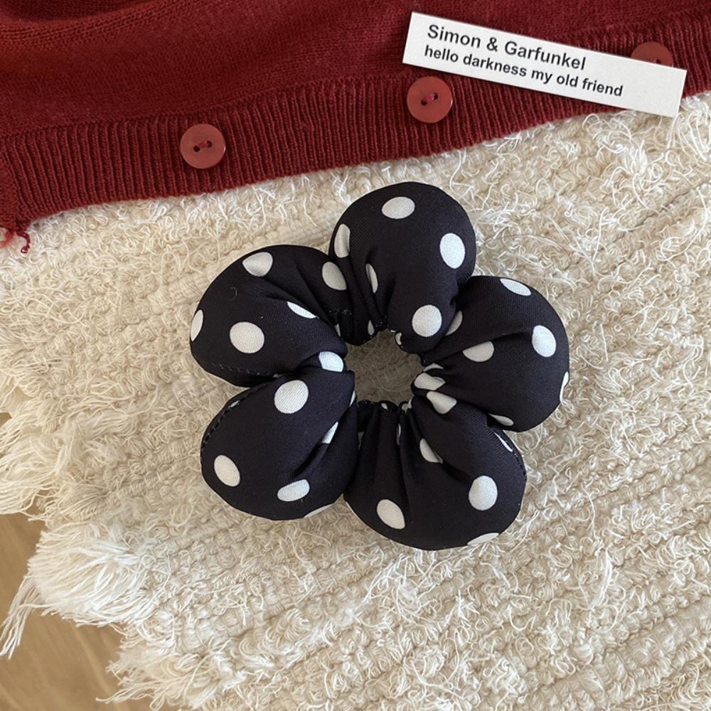Oversized Plaid Hair Ropes Elastic Ponytail Decorative Hairband Flower Scrunchie Hair Accessories