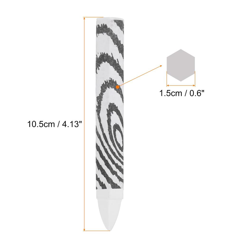 PATIKIL Маркер для дерева 24 шт. Шестигранный восковой маркер для шин Рисовальные мелки для камня Мелки, 4,1"x0,6" Дерево, Стекло, Керамика, Картон, Ткань,