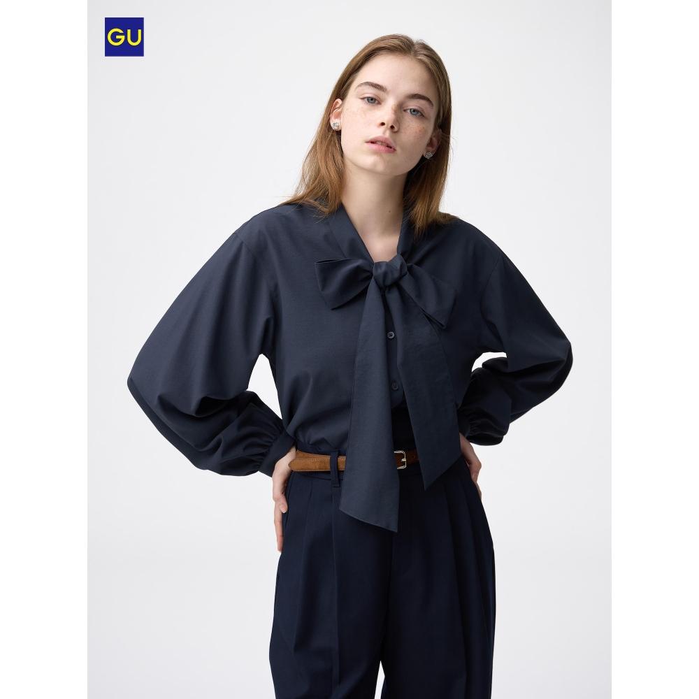 Uniqlo Блузка с галстуком-бабочкой Gu