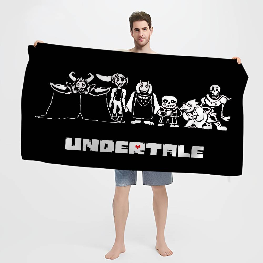 Приключенческие мини-игры U-undertale Микрофибровое одеяло Быстросохнущие пляжные полотенца Большой размер Печать Впитывающее одеяло-полотенце для бассейна