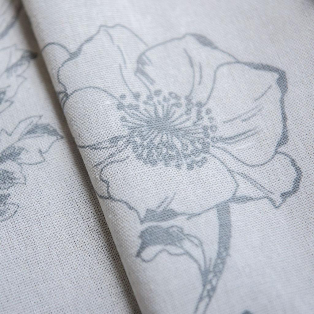 Шторы Серые шторы с цветочным принтом Черные шторы в пасторальном стиле для кухни Шторы для эркера для гостиной, спальни, столовой или кухни, бара