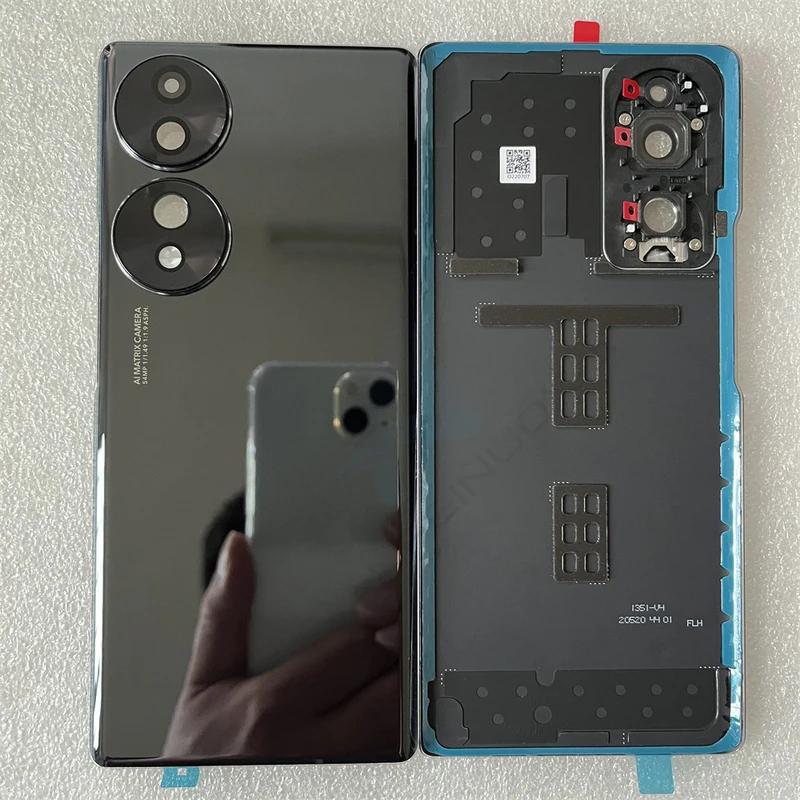 Новая задняя крышка из закаленного стекла для HW Honor 70 5G, задняя крышка, дверной корпус + крышка вспышки + объектив камеры