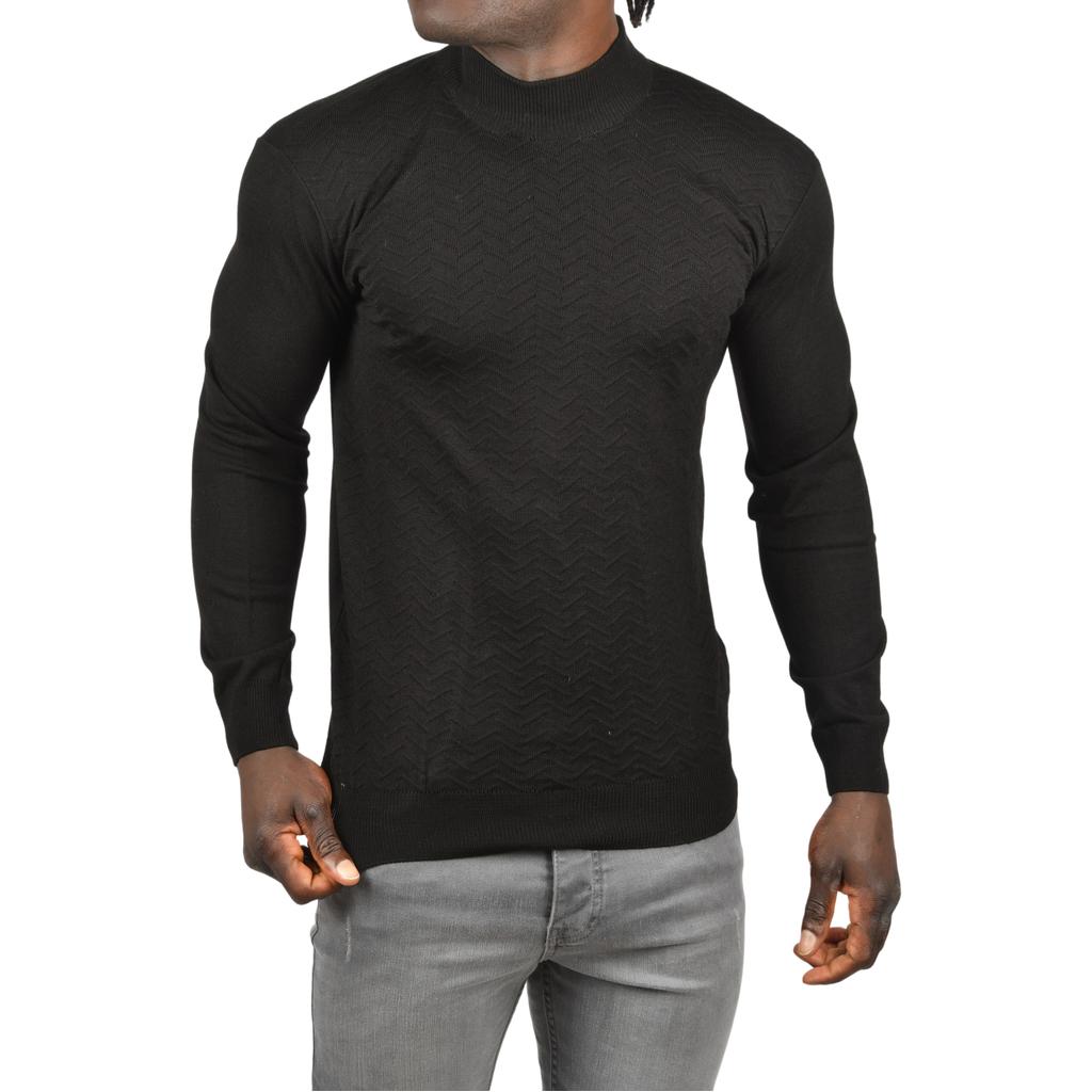 DeepSEA Полуводолазка с зигзагообразным узором и тонким трикотажным воротником 2505496