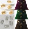 5pcs Dread Locks Dreadlocks Beads Metal Cuff Clips Hair Braid Tubes  Hair Jewelry