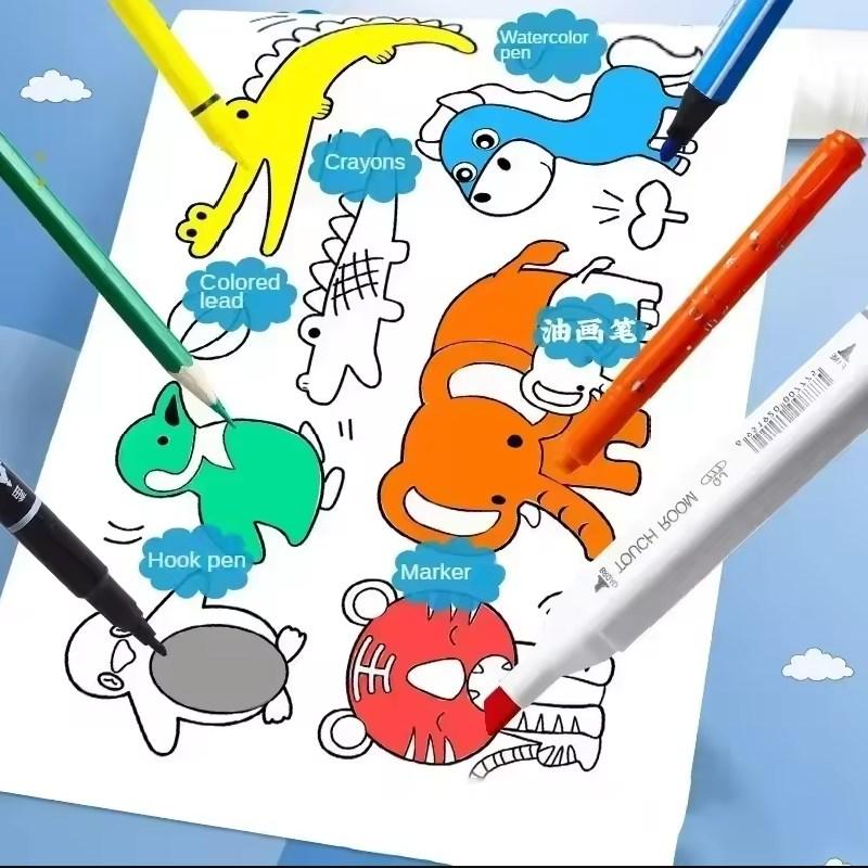 30*89 см детские граффити свитки очень длинные детский сад детские цветные рулоны инструмент для рисования бумажные развивающие игрушки