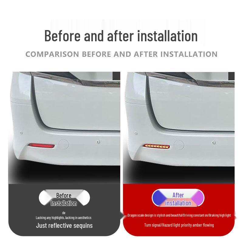 Фонарь заднего бампера для Alphard/Vellfire 20-й серии: Тормоз, Дневной ходовой огонь, Бегущий указатель поворота