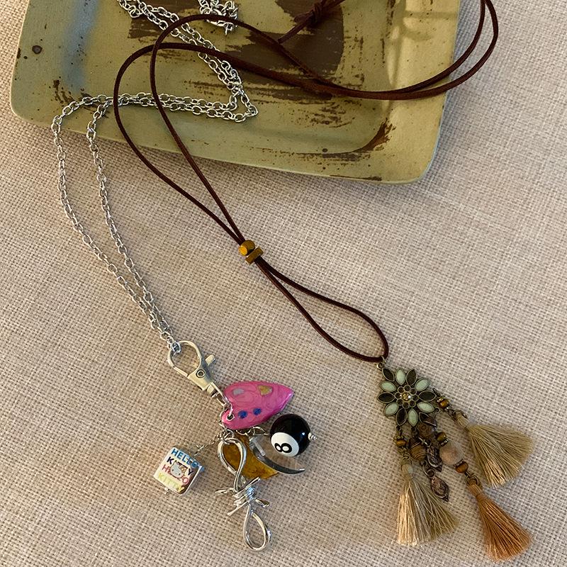 Минималистичное регулируемое акриловое геометрическое ожерелье - Универсальная модная цепочка для свитера