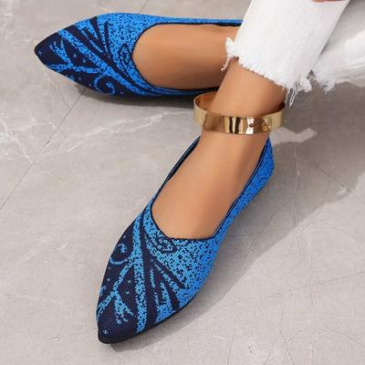 Мода 2024 Горячая Распродажа Обувь Женская Слипоны Женские Балетки Осень Острый Носок Дышащая Сетка Смешанные Цвета Плоская Повседневная Обувь для Ходьбы