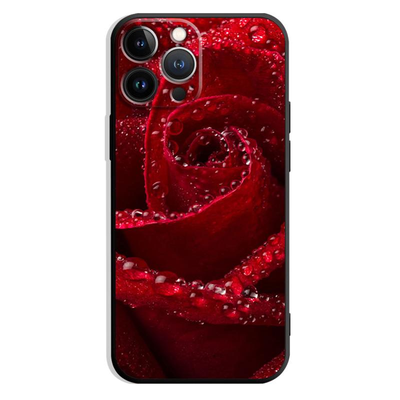 Чехол для телефона с красной розой для iPhone Samsung Galaxy Redmi Xiaomi Oppo OnePlus Note SA 7 8 9 10 11 12 13 14 20 21 22 23 53 54 Pro Max Plus Ultra TPU Soft