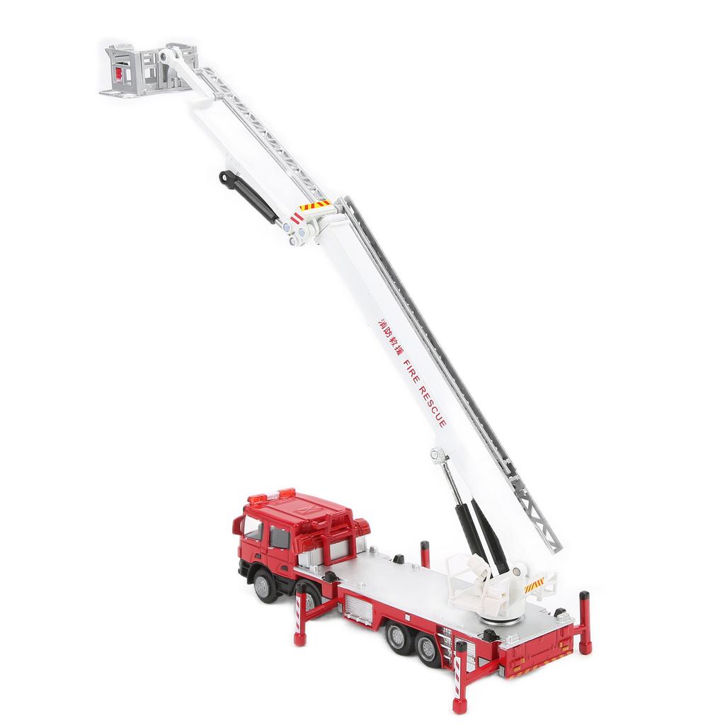 1:50 Model Ascending Fire Truck Toy High Simulation Educational Fire Truck Model Toys for Kids