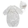 Summer Material Newborn Baby Dress Made In Japan Round Yoke Set of 2 with Hat for Shrine Visit Discharge [OP Mini]