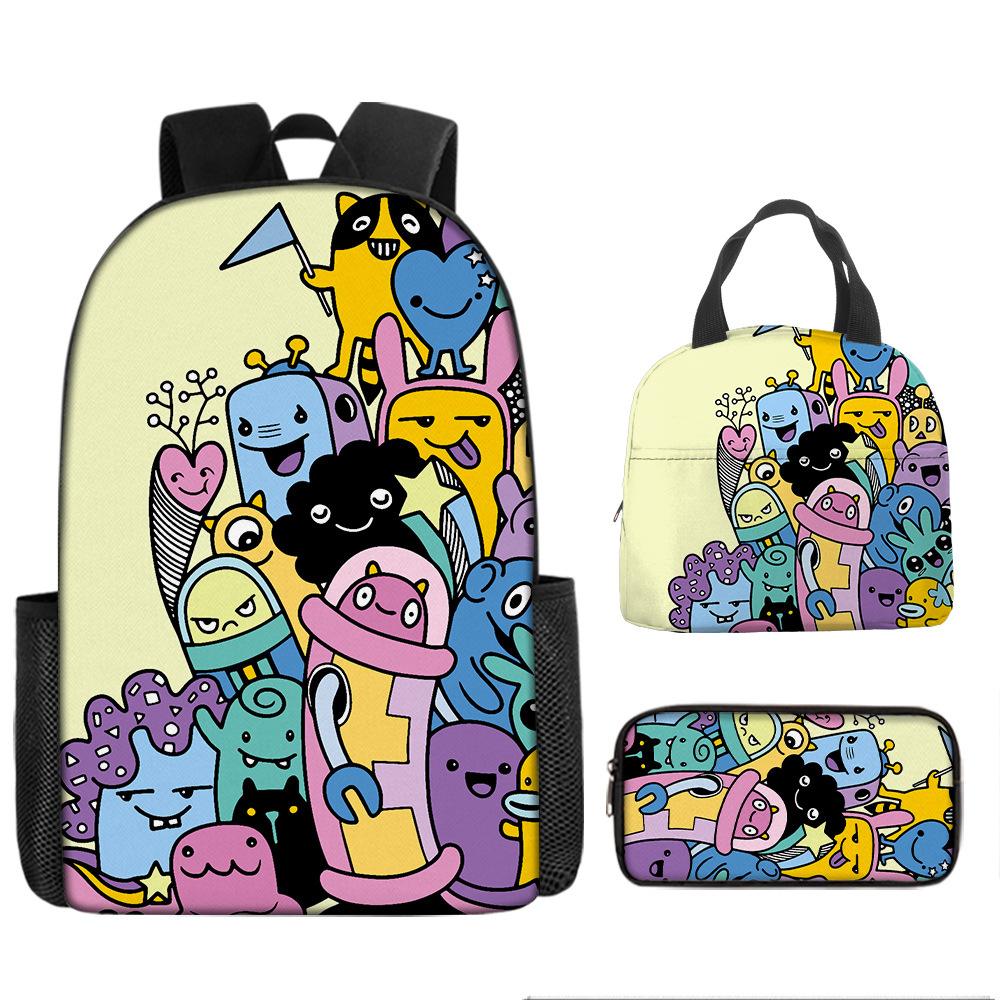 Class Garden Cartoon Primary and Secondary School School Bag Children's Backpack Backpack Three-piece Set