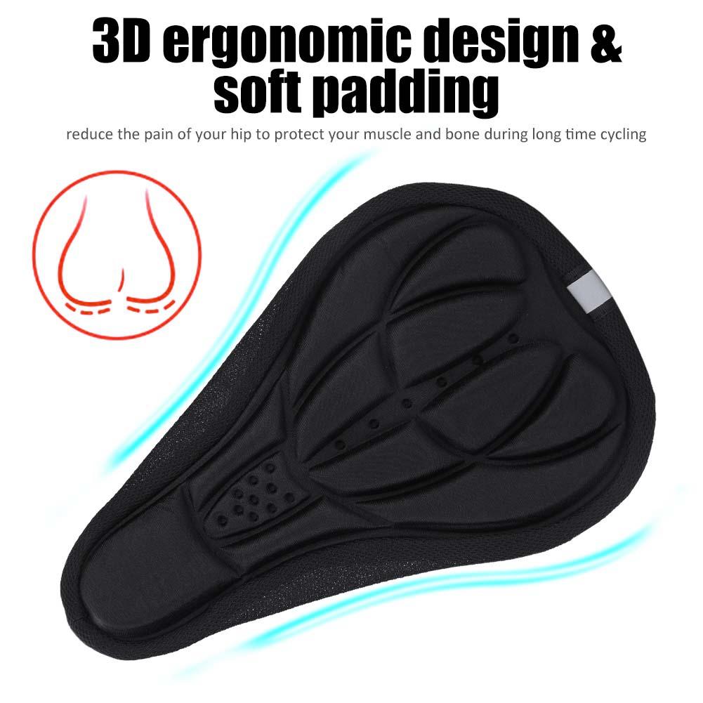 3D Mountain Road Bike Breathable Soft Seat Saddle Cover (Black)