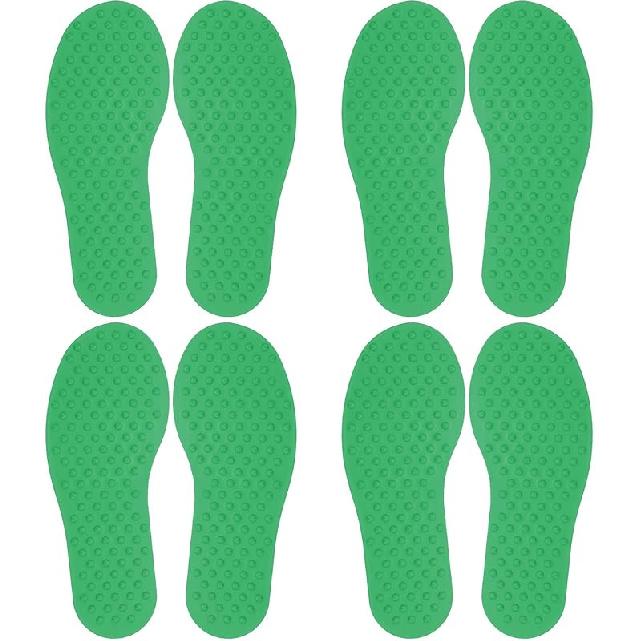 PATIKIL Feet Markers for Classroom, 4 Pairs Plastic Floor Foot Shaped Non Slip Spots Carpet Markers for Education Preschool Children Teacher