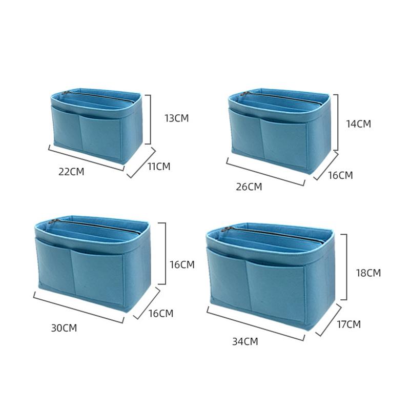 Новинка 2023 года, женский органайзер для макияжа, фетровая сумка-вставка для сумки, дорожная внутренняя сумочка, портативные косметички, подходящие для различных брендовых сумок